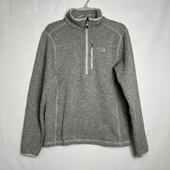 The North Face Gordon Lyons 1/2 Zip Fleece Pullover Sweater Men’s Size S Gray - Picture 2 of 10